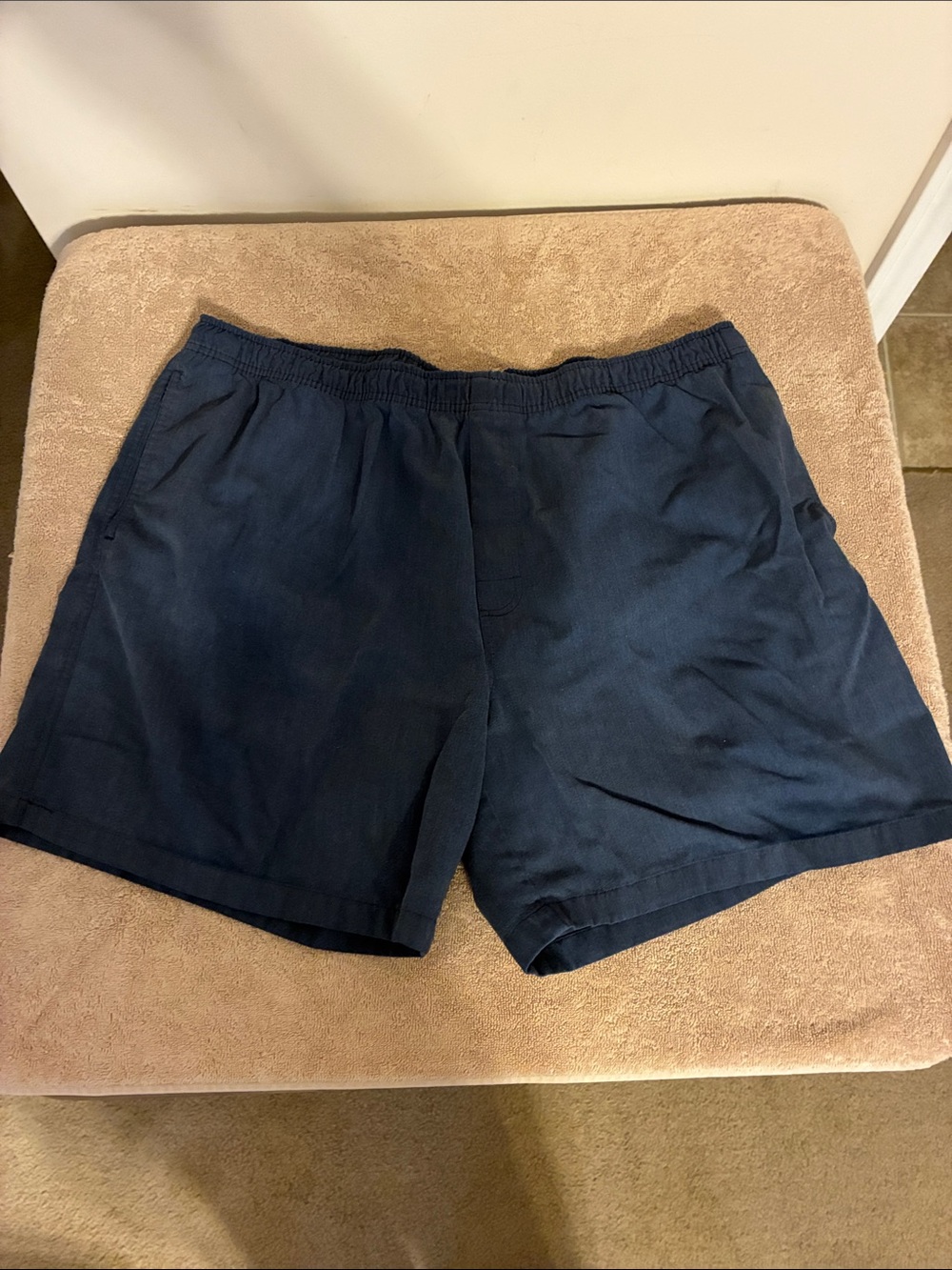 Men’s Puritan XXL Navy Blue Elastic-Waist Athletic‎ Shorts
